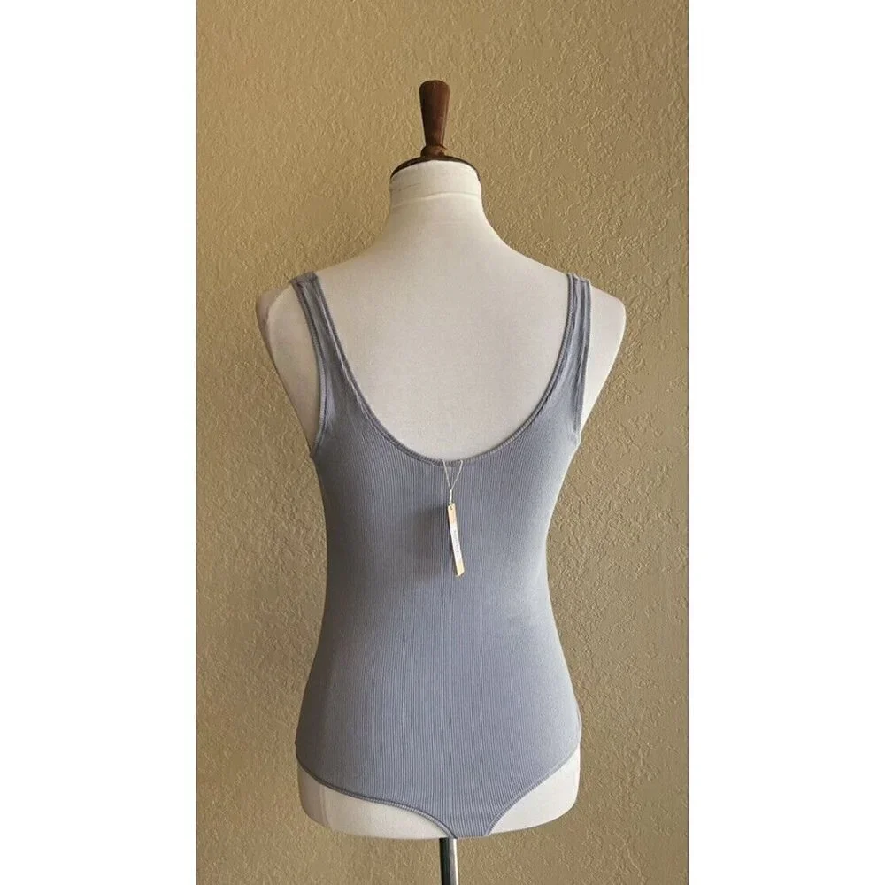 Skims Cotton Ribbed Sleeveless Bodysuit Deap Sea Size 3X - Picture 6 of 8